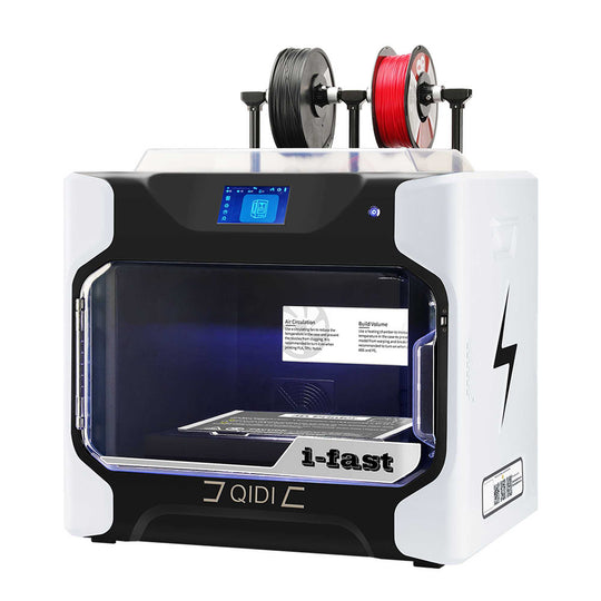 QIDI TECH I-FAST 3D Printer,white body, can print two colors at the same time