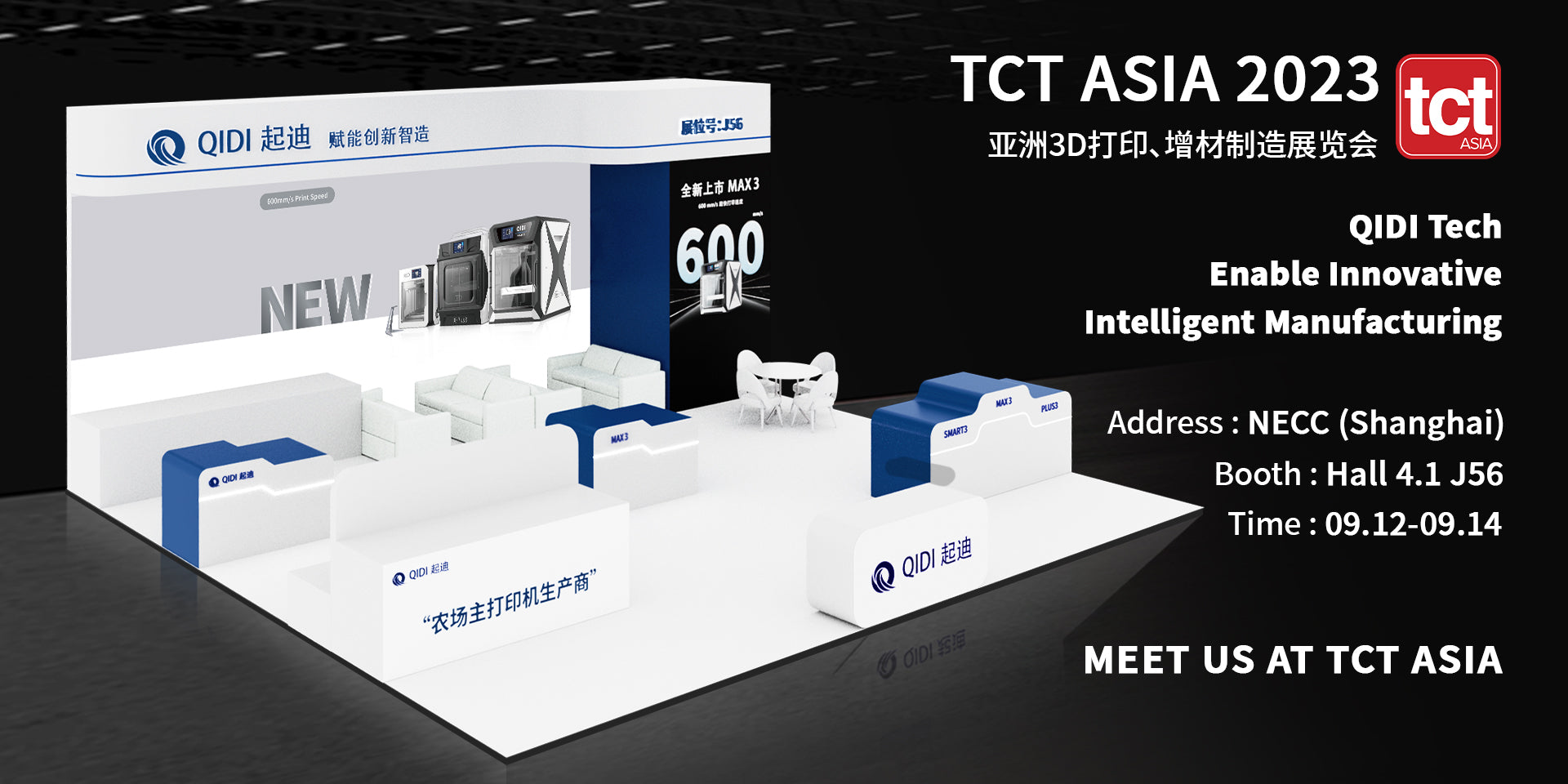A QIDI TECH estreia novas impressoras 3D na TCT Asia