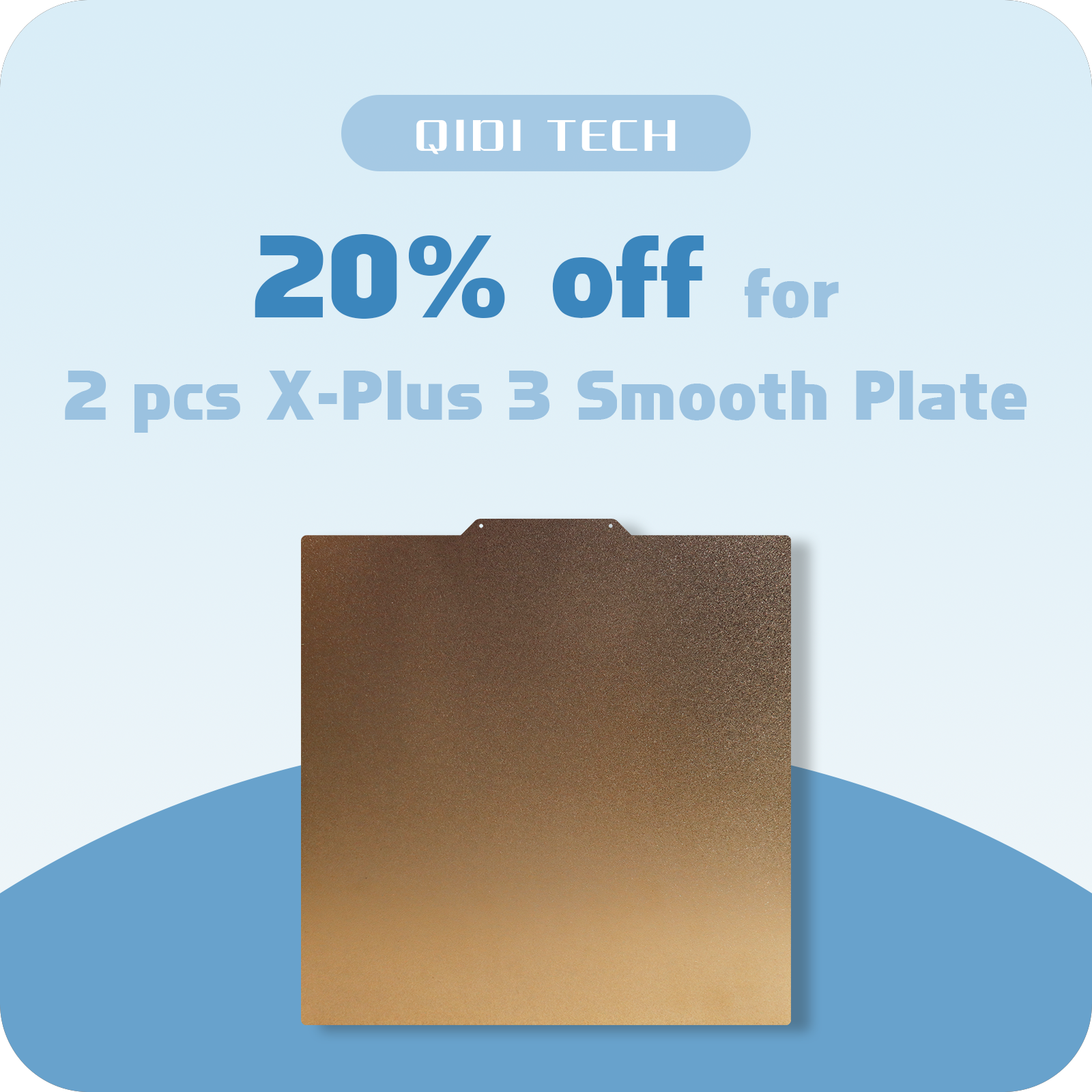 Qidi Tech X-Plus 3 Smooth Plate